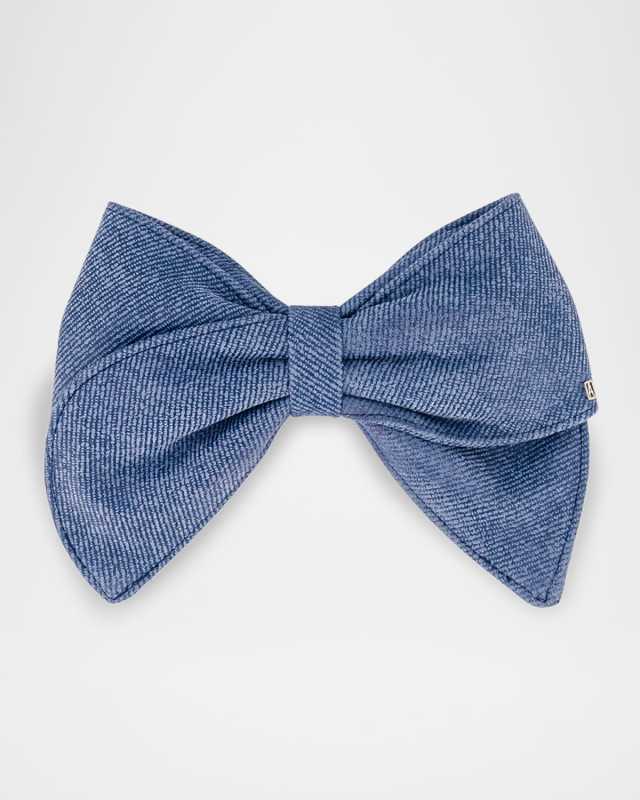 Denim Bow Barrette